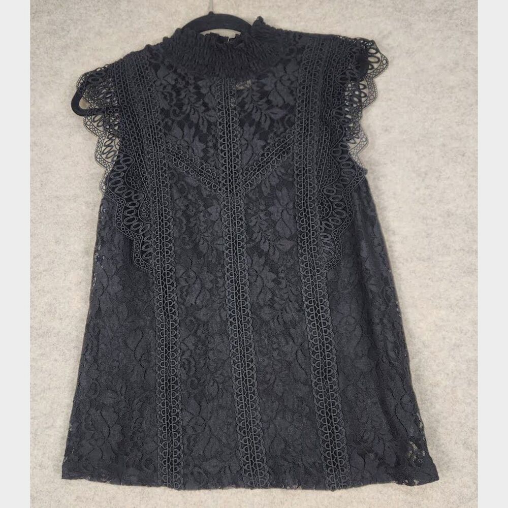 Cable & Gage Women's Lace Top Size M Regency Cottage Colquette Preppy